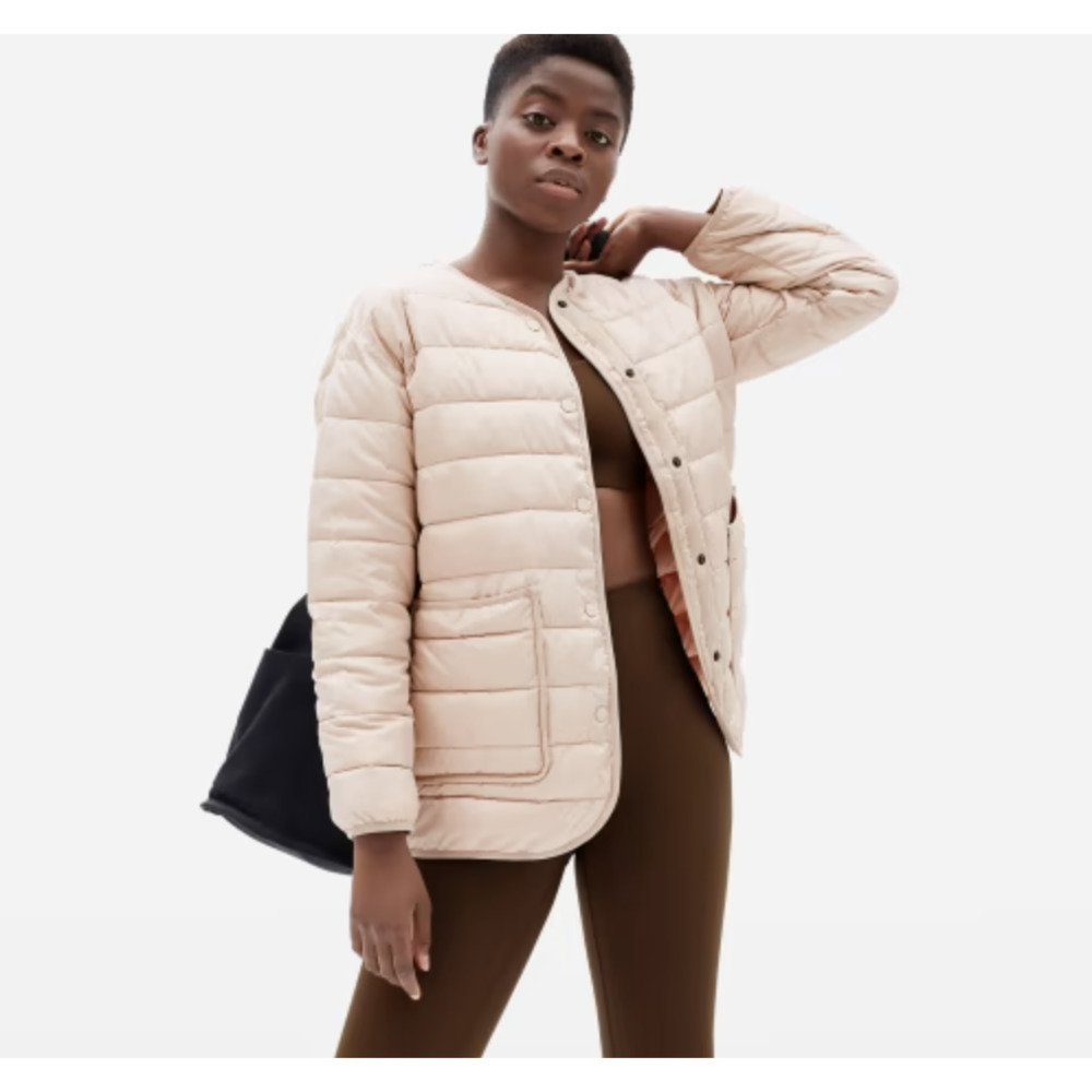 Everlane Womens Renew Channel Liner Jacket XS Blush Pink NWT
